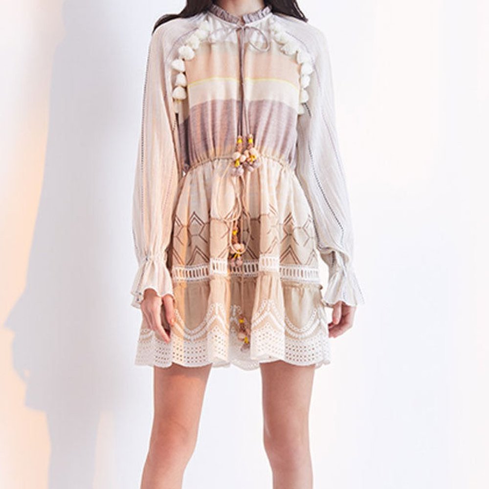 Hemant & Nandita mana dress w/ tassels- NWOT